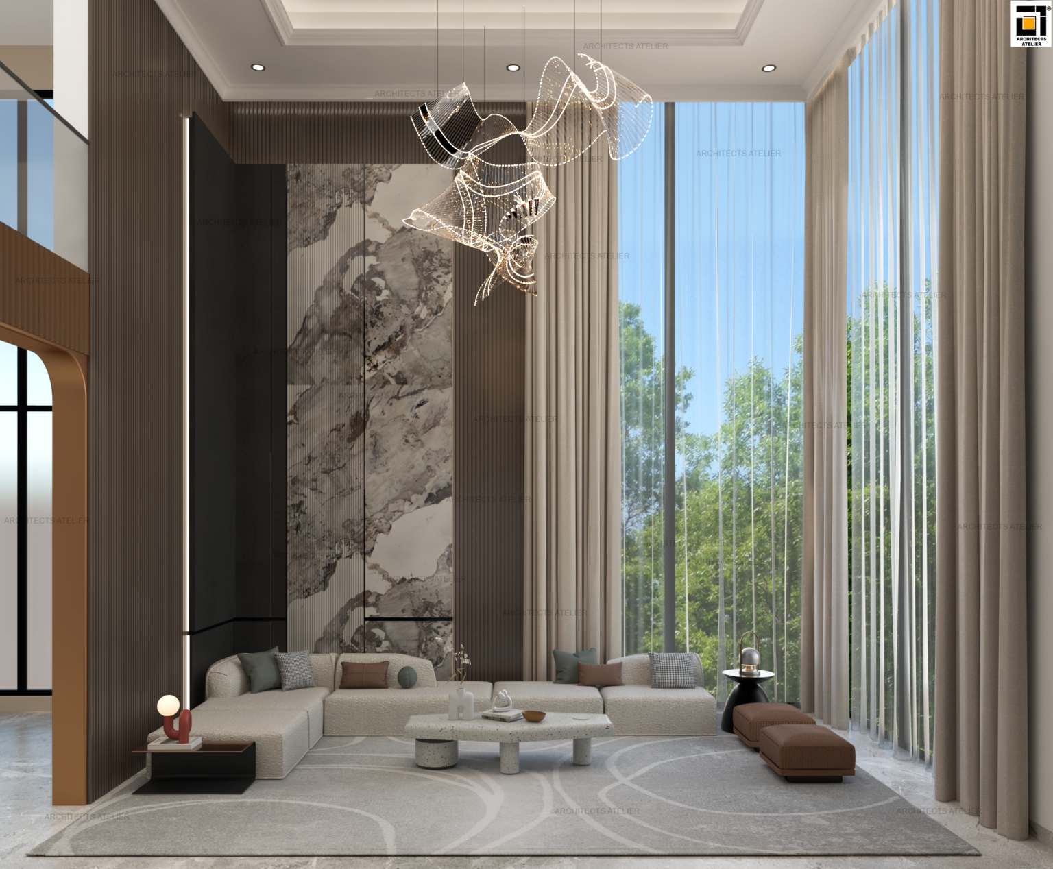 Luxury Living Room Interior Design: Modern Elegance and Comfort
